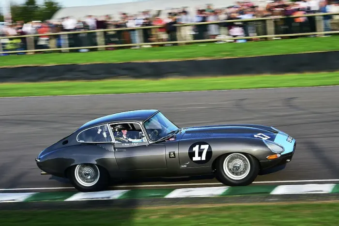 Rights Managed : CM34 0751 Richard Meins, Rob Huff, Jaguar E-Type FHC Rights Managed : CM34 0751 Richard Meins, Rob Huff, Jaguar E-Type FHC