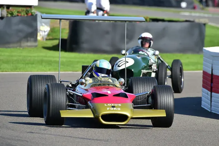 Rights Managed : CM34 1050 Lotus-Cosworth 49B, high rear wing Rights Managed : CM34 1050 Lotus-Cosworth 49B, high rear wing