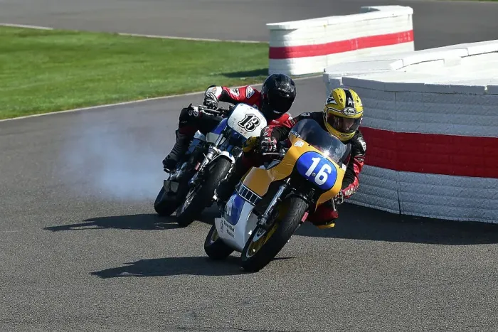 Rights Managed : CM34 4196 Jamie O'Brien, Yamaha TZ350G, Luke Hedger, Triumph Bonneville Rights Managed : CM34 4196 Jamie O'Brien, Yamaha TZ350G, Luke Hedger, Triumph Bonneville