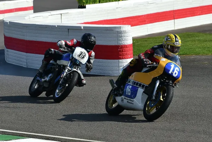 Rights Managed : CM34 4197 Jamie O'Brien, Yamaha TZ350G, Luke Hedger, Triumph Bonneville Rights Managed : CM34 4197 Jamie O'Brien, Yamaha TZ350G, Luke Hedger, Triumph Bonneville