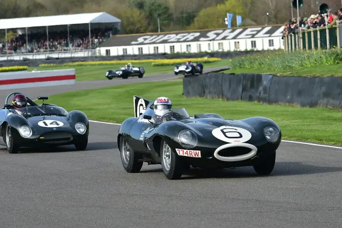 Rights Managed : CM34 5641 Andy Wallace, Jaguar D-Type Long Nose, Ollie Crosthwaite, Cooper-Climax T49 Monaco Rights Managed : CM34 5641 Andy Wallace, Jaguar D-Type Long Nose, Ollie Crosthwaite, Cooper-Climax T49 Monaco