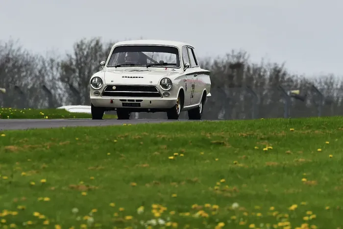 Framed Print : CM34 6326 Roy Alderslade, Lotus Ford Cortina Mk1