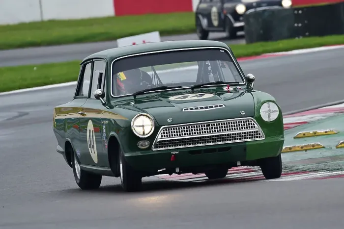 Framed Print : CM34 6954 David Dickenson, Lotus Ford Cortina Mk1