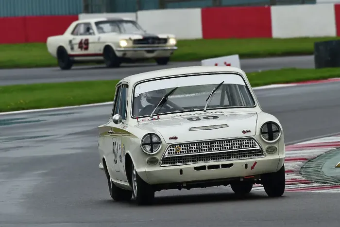 Framed Print : CM34 6990 John Ure, Nick Wigley, Lotus Ford Cortina Mk1