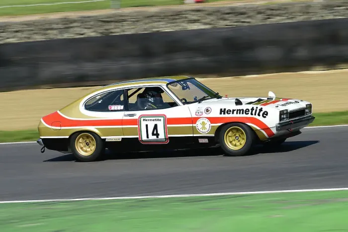 Framed Print : CM34 7851 John Spiers, Nigel Greensall, Ford Capri Hermetite Framed Print : CM34 7851 John Spiers, Nigel Greensall, Ford Capri Hermetite
