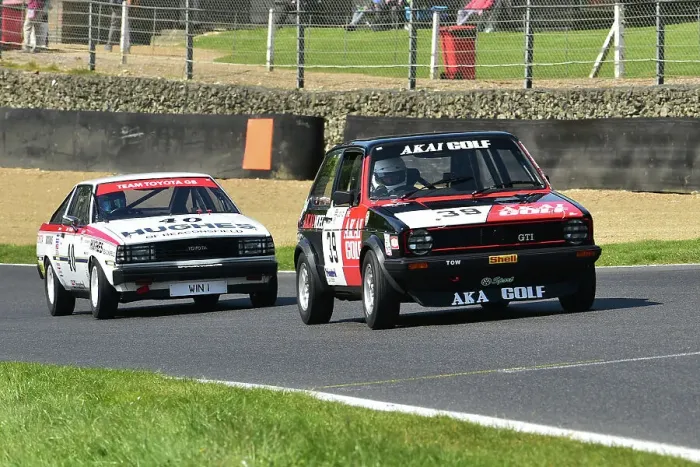 Framed Print : CM34 7953 Mark Wilson, Volkswagen Golf GTi Mk1, Matt Green, David Green, Toyota Corolla GT Coupe