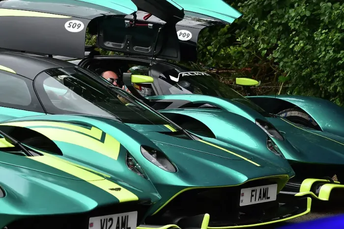 Rights Managed : CM34 9823 A trio of Astons, Aston Martin Valkyrie Rights Managed : CM34 9823 A trio of Astons, Aston Martin Valkyrie