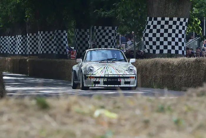 Rights Managed : CM35 0722 Stefan Johansson, Porsche 930 TAG Turbo, an F1'engined art car Rights Managed : CM35 0722 Stefan Johansson, Porsche 930 TAG Turbo, an F1'engined art car