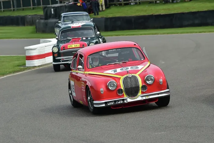 Rights Managed : CM35 1666 Peter James, Richard Attwood, Jaguar Mk1 Rights Managed : CM35 1666 Peter James, Richard Attwood, Jaguar Mk1