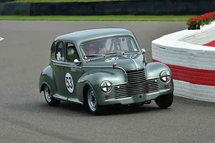 Rights Managed : CM35 1674 Tiff Needell, Julian Crossley, Jowett Javelin Rights Managed : CM35 1674 Tiff Needell, Julian Crossley, Jowett Javelin
