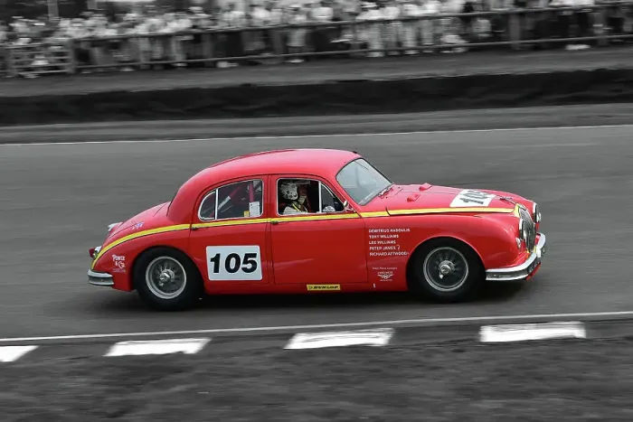Rights Managed : CM35 1701 red Peter James, Richard Attwood, Jaguar Mk1 Rights Managed : CM35 1701 red Peter James, Richard Attwood, Jaguar Mk1