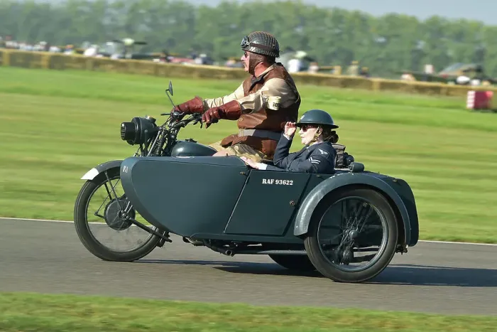 Rights Managed : CM35 1888 ex-RAF Motorcycle combination Rights Managed : CM35 1888 ex-RAF Motorcycle combination