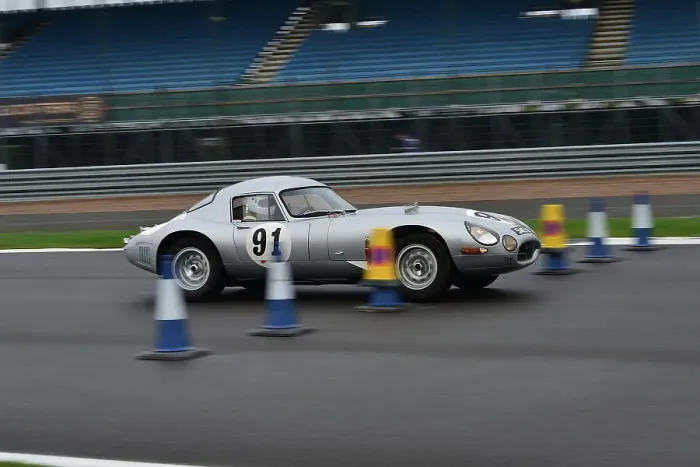 Framed Print : CM35 2370 Frederick Harper, Jaguar E-Type Low Drag