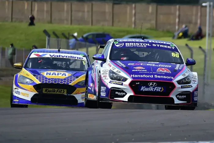 Framed Print : CM35 5146 Tom Ingram, Hyundai i30N, Team Bristol Street Motors, Ashley Sutton, Ford Focus ST, NAPA Racing UK