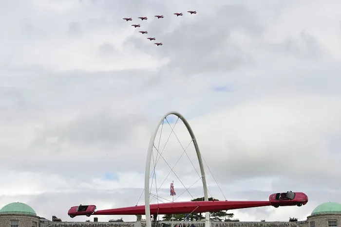 Rights Managed : CM36 0178 Red Arrows over Goodwood House Rights Managed : CM36 0178 Red Arrows over Goodwood House