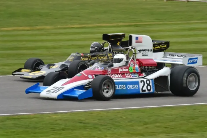 Rights Managed : CM6 4686 Chris Drake, Penske-Cosworth PC3, John Inglessis, Lotus-Cosworth 72 Rights Managed : CM6 4686 Chris Drake, Penske-Cosworth PC3, John Inglessis, Lotus-Cosworth 72