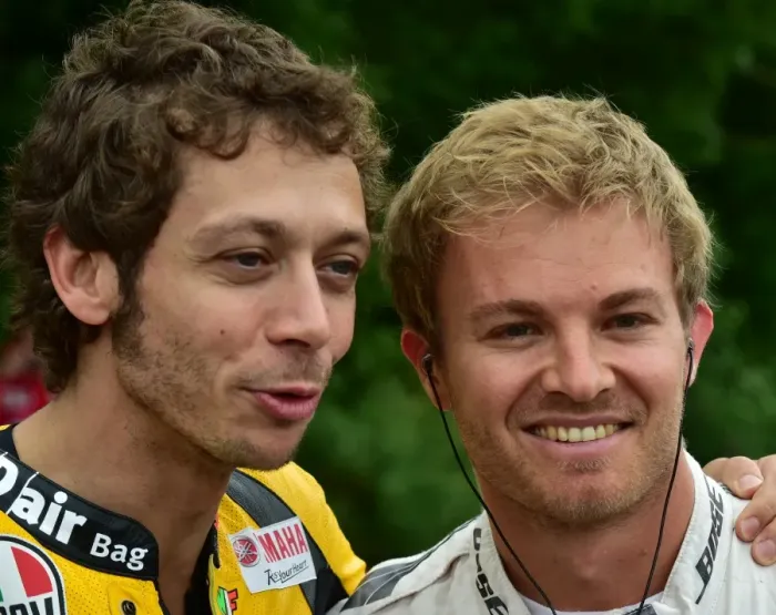 Rights Managed : CM8 9147 Nico Rosberg, Valentino Rossi Rights Managed : CM8 9147 Nico Rosberg, Valentino Rossi