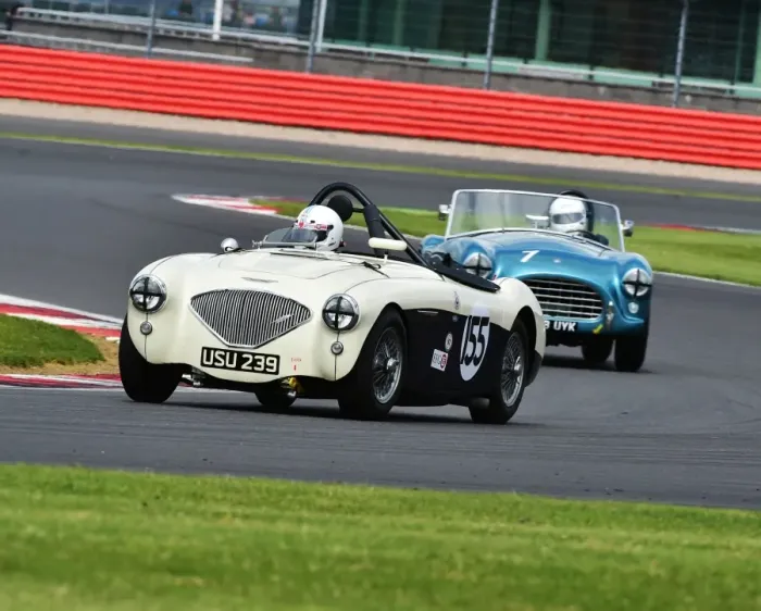 Framed Print : CM9 6621 Graham Robson, Austin Healey 100M Framed Print : CM9 6621 Graham Robson, Austin Healey 100M