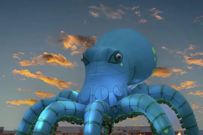 Rights Managed : CZ1_8589 An octopus at sunset.jpg Rights Managed : CZ1_8589 An octopus at sunset.jpg
