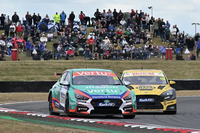 Framed Print : CZ2_6111 Tom Ingram, Hyundai i30N, Team Vertu, Ashley Sutton, Ford Focus ST, NAPA Racing UK.jpg