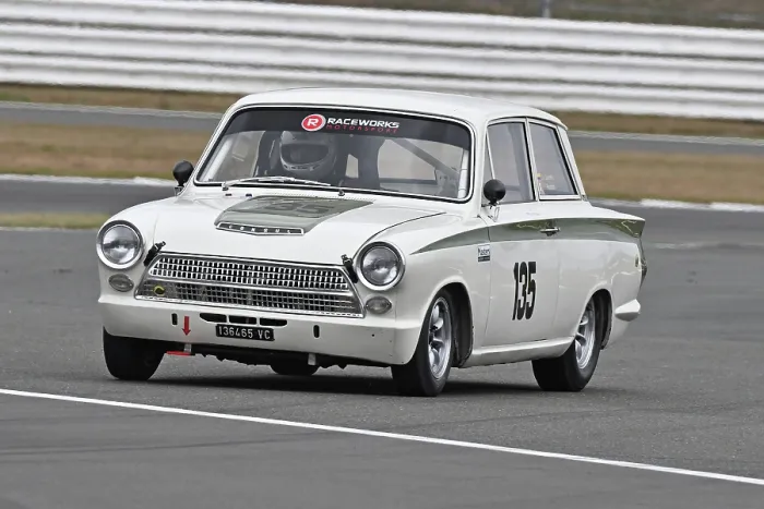 Framed Print : CZ3_7364 Peter Reynolds, Daniel Quintero, Ford Lotus Cortina Mk1.jpg