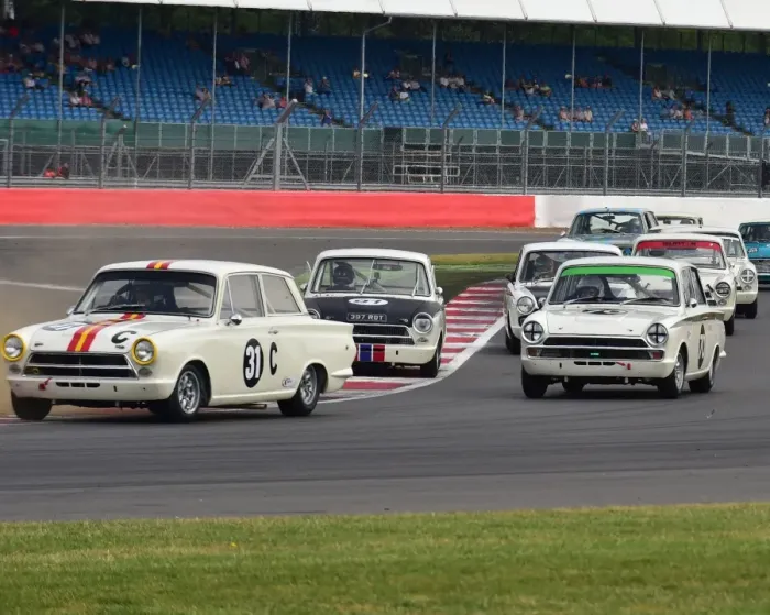 Framed Print : Ford Lotus Cortina, Andrew Haddon, Shaun Lynn, John Haugland, Arne Berg, Dion Kremer, Gabriel Kremer, Sir John Whitmore trophy, U2TC, Silverstone Classic 2014 Framed Print : Ford Lotus Cortina, Andrew Haddon, Shaun Lynn, John Haugland, Arne Berg, Dion Kremer, Gabriel Kremer, Sir John Whitmore trophy, U2TC, Silverstone Classic 2014