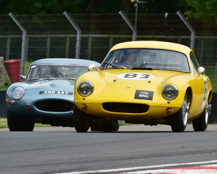 Framed Print : Gideon Hudson, Josh Sadler, Lotus Elite, 132 NNU, Michael Gray, Kallum Gray, Jaguar E-Type, 395 aY, Classic K Series CSCC Championships Brands Hatch 31st May 2014 Framed Print : Gideon Hudson, Josh Sadler, Lotus Elite, 132 NNU, Michael Gray, Kallum Gray, Jaguar E-Type, 395 aY, Classic K Series CSCC Championships Brands Hatch 31st May 2014