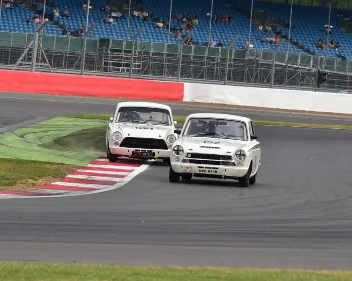 Framed Print : Gordon Shedden, Matt Neal, Ford Lotus Cortina, DPE 810 B, Richard Meaden, Grant Tromans, Ford Lotus Cortina, CPB 408 B, Sir John Whitmore trophy, U2TC, Silverstone Classic 2014 Framed Print : Gordon Shedden, Matt Neal, Ford Lotus Cortina, DPE 810 B, Richard Meaden, Grant Tromans, Ford Lotus Cortina, CPB 408 B, Sir John Whitmore trophy, U2TC, Silverstone Classic 2014