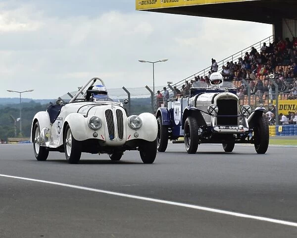 Jean-Jacques Bally, Bertrand Leseur, BMW 328, Paul Wybrow, Gary Weston, Martin Doherty, Citroen C4 Roadster, BF 5865, Le Mans Classic, 2014