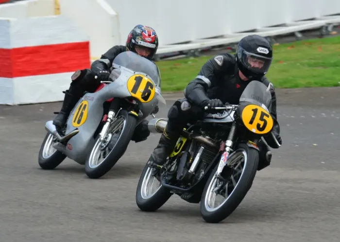 Rights Managed : Keith Bush, Tommy Hill, Norton Manx 500 Goodwood Revival 2013 Rights Managed : Keith Bush, Tommy Hill, Norton Manx 500 Goodwood Revival 2013