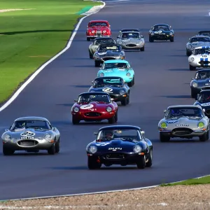 Motor Racing Legends, Silverstone, October 2021 Jigsaw Puzzle Collection: Jaguar Classic Challenge