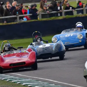 Print of Elva Climax MkV racing at Goodwood Print of Elva Climax MkV racing at Goodwood