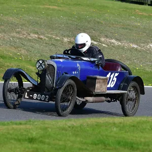 The Vintage Sports Car Club, Seaman and Len Thompson Trophies Race Meeting, Cadwell Park Circuit, Louth, Lincolnshire, England, June, 2022 Poster Print Collection: Frazer Nash/GN Race