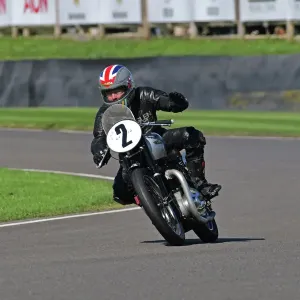 Print of two riders on a Triumph T110, Goodwood Revival 2022 Print of two riders on a Triumph T110, Goodwood Revival 2022