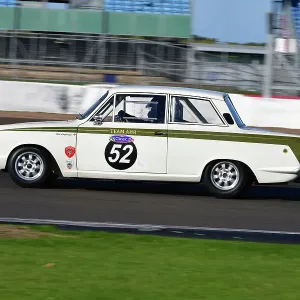 Print of CJ12 3005 Mike Stephenson in a Ford Lotus Cortina at Silverstone Print of CJ12 3005 Mike Stephenson in a Ford Lotus Cortina at Silverstone