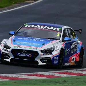 Print of CJ12 4713 Tom Chilton in a Hyundai i30N at the BTCC Launch Event Print of CJ12 4713 Tom Chilton in a Hyundai i30N at the BTCC Launch Event