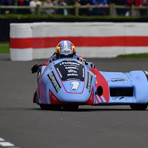 81st Goodwood Members Meeting Collection: Sidecar Shootout