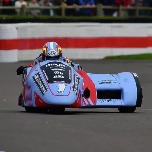 81st Goodwood Members Meeting Collection: Sidecar Shootout