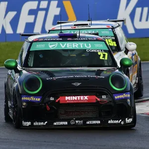 Print of a MINI JCW racing at Snetterton, Norfolk