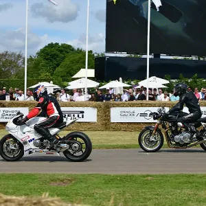 CJ14 2607 Alan Cathcart, Norton NRS 588, White Charger, Norton Commando 961 LE 588