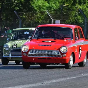 CJ14 5230 Pete Chambers, Lotus Ford Cortina Mk1, Nick Swift, Morris Cooper S CJ14 5230 Pete Chambers, Lotus Ford Cortina Mk1, Nick Swift, Morris Cooper S