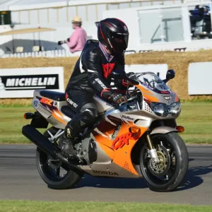 Print of a Honda CBR900 Fireblade in Urban Tiger livery Print of a Honda CBR900 Fireblade in Urban Tiger livery