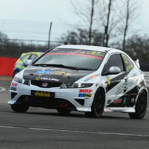 Silverstone Circuit Print, a photograph of a Honda Civic racing Silverstone Circuit Print, a photograph of a Honda Civic racing
