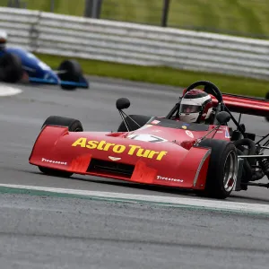 International Trophy Meeting, Silverstone Grand Prix Circuit Photographic Print Collection: Aurora Trophy with Geoff Lees Trophy