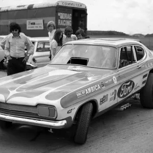 From the beginning. Poster Print Collection: Drag Racing at Santa Pod in the early 70's