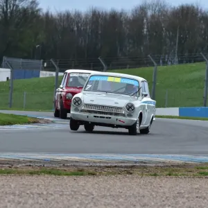 CM1 4957 Tom Andrew, Ford Lotus Cortina, on three wheels CM1 4957 Tom Andrew, Ford Lotus Cortina, on three wheels