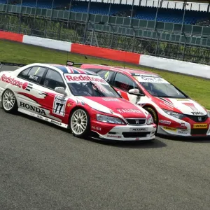 CM1 9976 Matt Neal, Honda Civic Tourer, Stewart Whyte, Honda Accord, BTCC, Super Touring Car CM1 9976 Matt Neal, Honda Civic Tourer, Stewart Whyte, Honda Accord, BTCC, Super Touring Car