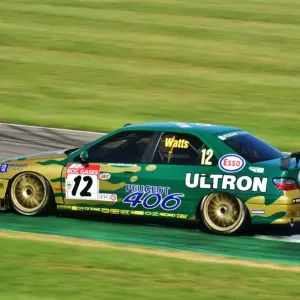 Print of Patrick Watts in his Peugeot 406 at Rockingham Print of Patrick Watts in his Peugeot 406 at Rockingham