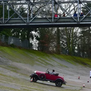 Print of a Ford Model A Roadster at Brooklands