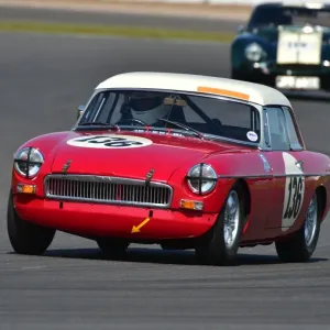 MG B Roadster Print, Silverstone Circuit Racing